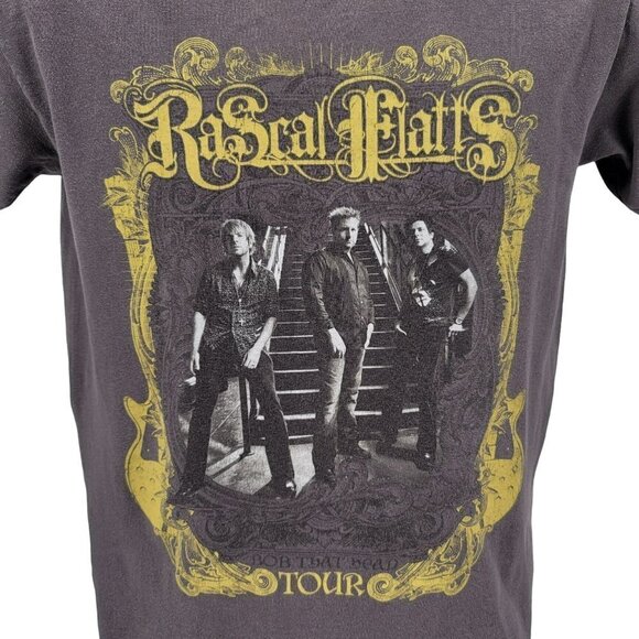 Gildan Rascal Flats Bob That Head 2008 Tour Gray T-Shirt Mens Small - Picture 2 of 12